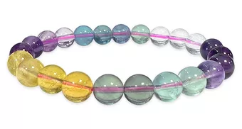 Multicolor Fluorite Bracelet AAA 8mm Beads