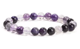 Purple Fluorite Bracelet AB 8mm Beads