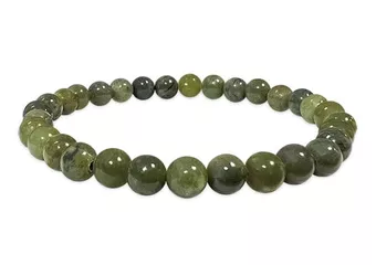 A Grade Nephrite Jade Bead Bracelet 6mm