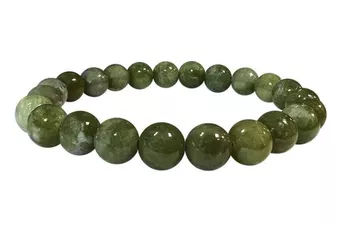 Nephrite Jade A Bead Bracelet 8mm