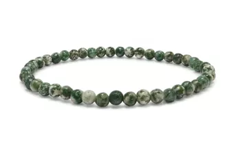 Green Jade Bracelet AB 4 mm Beads