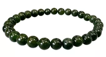 Canada Nephrite Jade Bracelet AA+ 6mm Beads