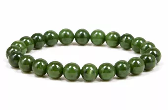 Canada Nephrite Jade Bracelet AA 8mm Beads