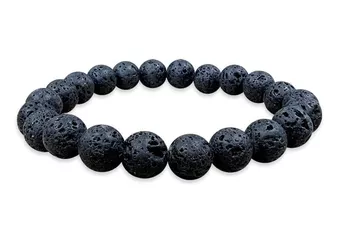 Lava Stone Bracelet AB 8mm Beads