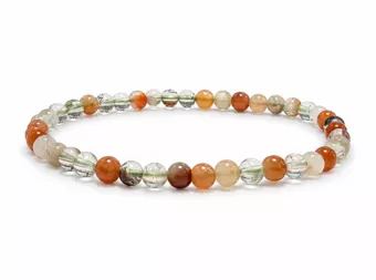 Multicolor Rutilated Rock Crystal Bracelet A 4mm Beads