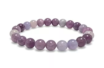 Lepidolite Bracelet A 8 mm Beads