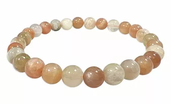Multicolor Moonstone Bracelet A 5.5-6.5mm Beads