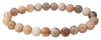 Multicolor Moonstone Bracelet AB 8-9mm Beads