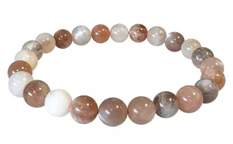 Multicolor Moonstone Bracelet AA 7.5-8.5mm Beads