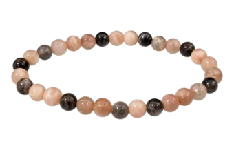Dark Multicolor Moonstone Bracelet A 6-7mm Beads