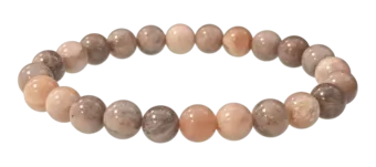 Brown Moonstone Bracelet With 8-9mm Beads