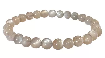 AAA Grey Moonstone Bracelet with 6-6.5mm Beads