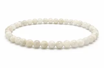 White Moonstone Peristerite Bracelet A 4-5mm Beads