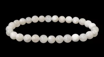 White Moonstone Peristerite Bracelet AB 6-7mm Beads