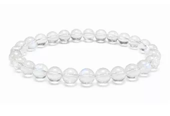White Moonstone Peristerite Bracelet AA 6-7mm Beads