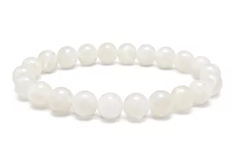 White Moonstone Peristerite Bracelet AB 7.5-8.5mm Beads