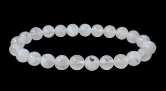 White Moonstone Peristerite Bracelet A 7-8mm Beads