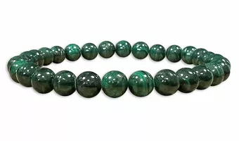Malachite A Bracelet with 6.5-7.5mm beads