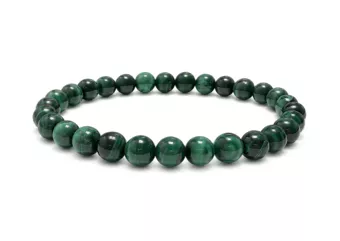 Dark Malachite Bracelet AA 6-7mm Beads