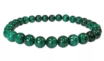 Dark Malachite Bracelet AAA 6-7mm Beads