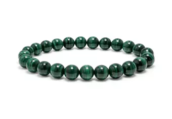 Dark Malachite Bracelet AA 7-8 mm Beads