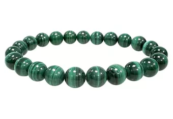 Light Malachite Bracelet AAA 8-9mm Beads