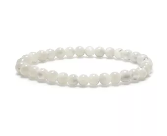 White Mother-of-Pearl Bracelet with 6 mm Beads