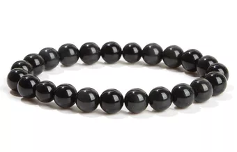 Black Obsidian Bracelet A 8mm Beads