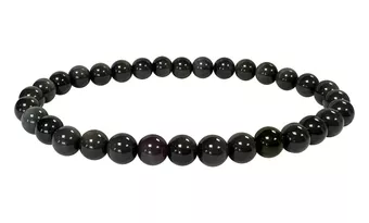Rainbow Celestial Eye Obsidian Bracelet AA 6mm Beads