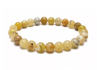 Yellow Opal Bracelet A 8mm Beads