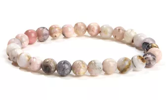 Pink Opal Bracelet AB 6mm Beads