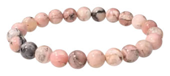 Pink Opal Bracelet AB 8-9mm Beads