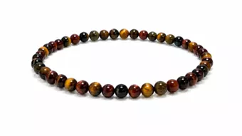 Multicoloured Tiger Eye Bracelet A 4 mm Beads