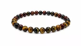 Multicoloured Tiger Eye Bracelet A 6 mm Beads