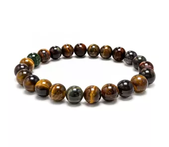 Multicolour Tiger’s Eye A Bead Bracelet 8mm