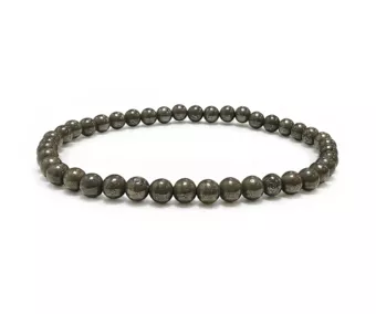 Pyrite Bracelet A 4mm Beads
