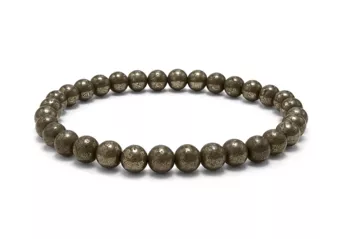 Pyrite Bracelet A 6mm Beads