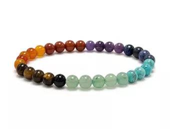 7 Chakras Bracelet A 6 mm Beads