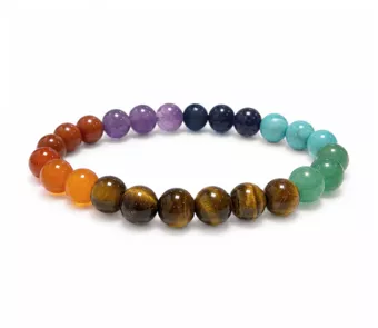 Bracelet 7 chakras A beads 8mm