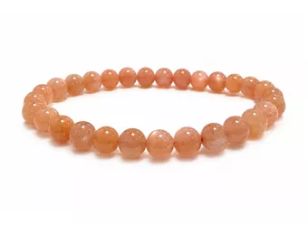 Sunstone Bracelet with Coppery Aventurescence AAA 6-7mm Beads