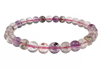 AA Grade Super Seven Quartz with Inclusions Bracelet – 6 mm Beads