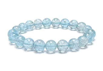Blue Topaz Bracelet AAA 6-7mm Beads