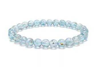 Blue Topaz Bracelet AAA 6-7mm Beads