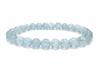 Blue Topaz Bracelet AAA 6-7mm Beads