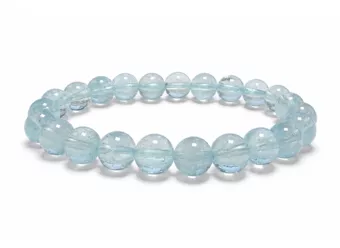 Blue Topaz Bracelet AAA 8mm Beads