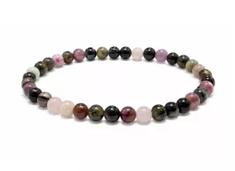 Multicoloured Tourmaline Bracelet A 4-5 mm Beads