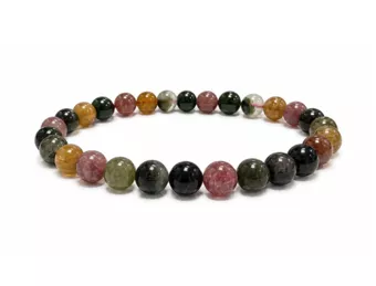 Multicoloured Tourmaline Bracelet AA+ 6.5-7.5 mm Beads