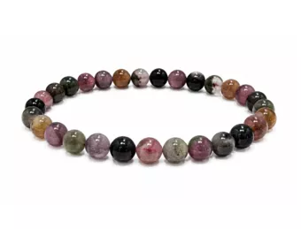 Multicoloured Tourmaline Bracelet AA 6-6.5 mm Beads