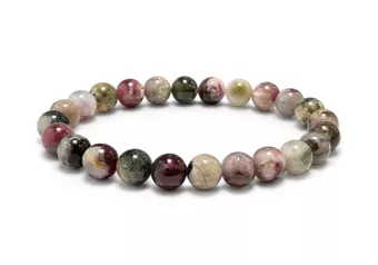 Multicoloured Tourmaline Bracelet A 8 mm Beads