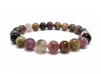 Multicoloured Tourmaline Bracelet AA 7.5-8.5 mm Beads